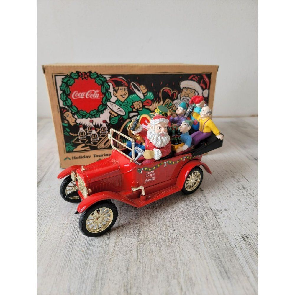 Coca-Cola‎ 1998 Santa's Maxwell touring car Xmas elve decor collectible